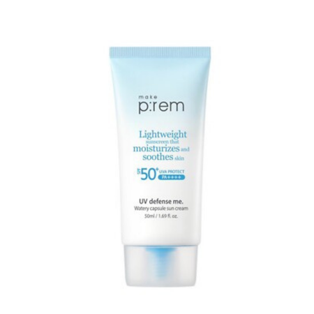 Crème solaire hydratante Make P:Rem bleue