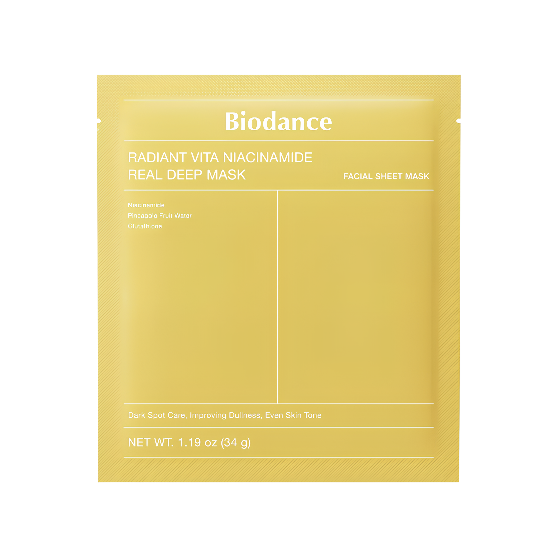 Masque Biodance jaune à la niacinamide