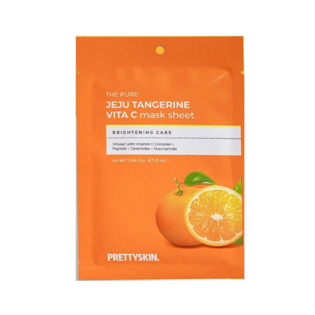 PRETTY SKIN - Jeju Tangerine Vita C Sheet Mask