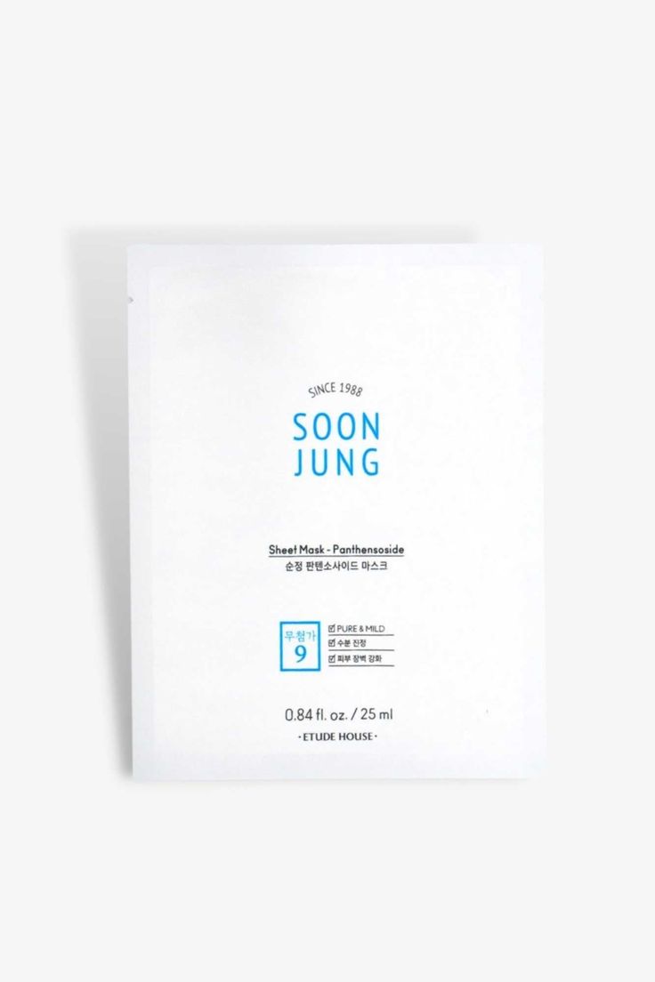 Panthensoside Sheet Mask - SOON JUNG